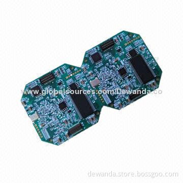 FR-4 copper clad PCB with blue solder mask, 1.6mm board thickness